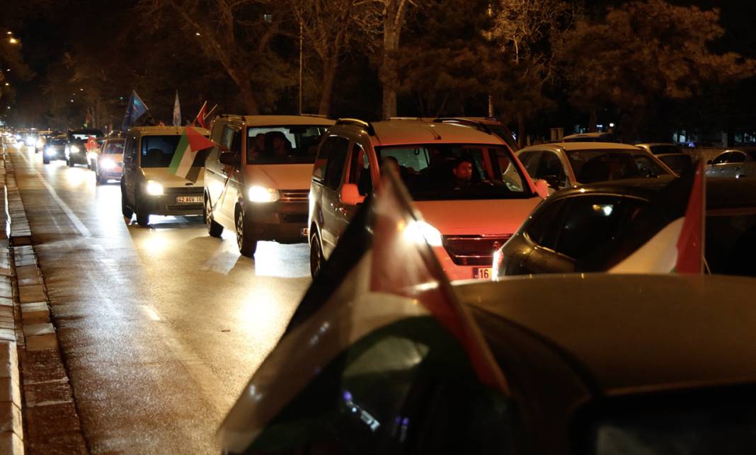 Konya'da sokaklarda aynı öfke! Yüzlerce araçlık konvoy bunun için tek yürek oldu 8